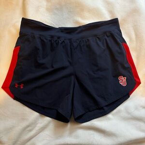 St. John’s Under Armour Women's Navy and Red Athletic Shorts
